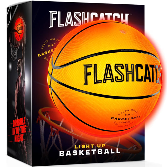 Light up Basketball - Glow in the Dark Basketball - NO 7 - Sports Gifts for Boys & Girls 8-12+ Year Old - Kids & Teens Gift Ideas - Cool Boy Toys Glowing Ball Night Activity